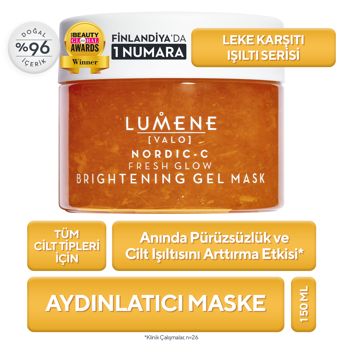 Aydınlatıcı & Canlandırıcı Etkili Jel Maske 150ML - Fresh Glow Brightening Gel Mask 